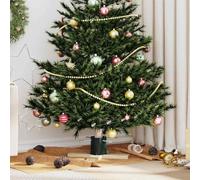 Kaloriko Support de sapin de Noël vert en pin massif - 50 x 50 x 16 cm - Avec réservoir d'eau et technique de traction stable - Pour salon, intérieur et extérieur - Anti-basculement et durable