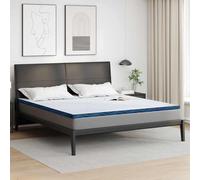 Kaloriko Surmatelas Blanc 180 x 200 cm en Tissu Jacquard, Mousse a memoire de Forme, literie Epaisse 6 cm, Confort Silencieux pour lit Interieur, Soutien Doux et Maintien Stable