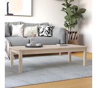 Kaloriko Table Basse 110x50x30 cm en Bois Massif de pin Naturel, Meuble Console Salon séjour avec Plateau Robuste, Design Simple pour intérieur Maison Appartement