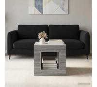 Kaloriko Table Basse Gris Sonoma Design Industriel en Bois et métal, Meuble Console Compact 51,5 x 50 x 50 cm pour Salon séjour Chambre, Plateau résistant avec Rangement et tiroir