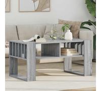 Kaloriko Table Basse Gris Sonoma en Bois d'ingénierie 92 x 49,5 x 45 cm avec 2 étagères, Meuble Console de Salon pour Rangement Plateau et Compartiments Design Moderne intérieur