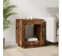 Kaloriko Table d'appoint chêne fumé en Bois d'ingénierie 60 x 40 x 65 cm, Table Basse rectangulaire pour Salon Chambre Bureau, Console Rangement Moderne