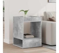 Kaloriko Table d'appoint Gris béton Bois d'ingénierie 40 x 40 x 56 cm avec Rangement, Console Moderne pour Salon Chambre Bureau, et décoration Industrielle