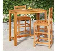 Kaloriko Table de Bar Jardin en Bois d'acacia Massif Finition Huile 120x60x105 cm pour terrasse Balcon Cour Veranda Salon Repas apéritif Mange Debout Pliable Pratique