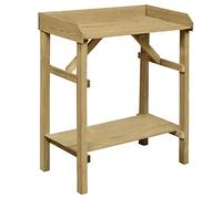 Kaloriko Table de jardinière Bois de pin imprégné 75 x 40 x 90 cm, Support tuteur avec Treillis, Arceau, Grille, obelisque pour Potager, Balcon et terrasse