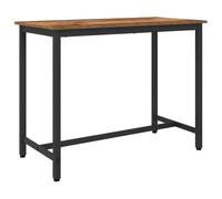 Kaloriko Table en bois vieilli avec structure en acier - 100 x 50 x 76,5 cm - Réglable en hauteur - Ergonomique - Peu encombrant - Pour salon, salle à manger, bureau, chambre à coucher - Moderne et