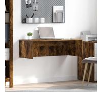 Kaloriko Table murale en chêne fumé - 100 x 45 x 30 cm - Bureau mural pour bureau à domicile, PC et ordinateur portable - Peu encombrant - Table secrétaire moderne pour chambre et bureau