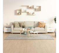 Kaloriko Tables Basses 2 pcs Blanc Bois d'ingénierie 50x50x40 cm avec tiroirs Rangement, Bout canapé, Meuble Console Multifonction Salon séjour Chambre