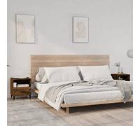 Kaloriko Tables de Chevet 2 pcs chêne fumé Bois d'ingénierie avec tiroir et étagère 40x35x47,5 cm Meuble de Rangement pour Chambre Salon Design Moderne Industriel