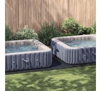 Kaloriko Tapis de Piscine Noir en Tissu Non tissé 640 x 321 x 0,1 cm, bâche Couverture Tapis Sol Protection Filet hivernage été Solaire, pour Piscine Spa Jacuzzi extérieur Jardin Bassin Hors enterrée