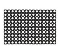 Kaloriko Tapis en Caoutchouc Noir 5 pcs 40 x 60 cm, 22 mm, paillasson antiderapant pour Entree Interieur Exterieur, Garage, terrasse, Patio, Facile a Nettoyer