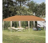 Kaloriko Tente de fête pop-up 575 x 290 x 245 cm, beige, pliable, avec cadre en acier revêtu par pulvérisation, protection UV, résistante aux intempéries et imperméable, idéale pour jardin, terrasse