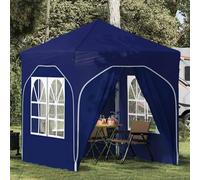 Kaloriko Tente de fête Pop-up Bleue 192 x 192 x 245 cm, auvent abri tonnelle pergola chapiteau pour Jardin terrasse Patio, Toile Oxford 210D Anti UV, Montage Rapide