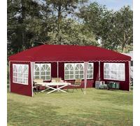 Kaloriko Tente de fête Pop-up Bordeaux 575 x 289 x 245 cm, Barnum Pliant en Acier revêtu, abri extérieur avec 4 Murs, Hauteur réglable pour Jardin terrasse Patio ombrage Pluie Soleil