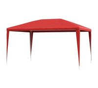 Kaloriko Tente de fête Rouge 400 x 300 x 255 cm en PE 90 g m2 et Acier, Barnum de Jardin avec Protection Soleil Pluie UV pour terrasse, Mariage et événements d'été