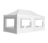 Kaloriko Tente de réception Pliable en Aluminium 6 x 3 m Blanc, auvent abri tonnelle chapiteau pergola pour Jardin terrasse, Protection Soleil Pluie, légère et Robuste