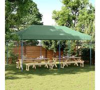 Kaloriko Tente de Reception Pliante Verte 580 x 292 x 315 cm, Barnum en Acier Enduit de Poudre, Toit en Tissu Oxford Impermeable PVC, pour Jardin terrasse Patio Balcon, Protection Soleil Pluie Ombre