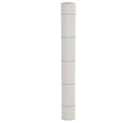 Kaloriko Toile de paillage Anti Mauvaises Herbes Blanche en PP 1 x 50 m, 60 g m2, géotextile perméable avec Rayures Vertes, Protection séparation Drainage pour Jardin terrasse allée Gravier