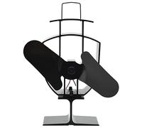 Kaloriko Ventilateur Soufflet poele Bois cheminee Granule Pellet Insert Foyer Chaleur air Thermique Circulation Chauffage Silencieux ecologique helice Pale Turbine Salon Maison Hiver