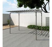 Kaloriko Voûte de Jardin décorative pour rosiers en Acier Anthracite, Arche Treillage, pergola tonnelle, gloriette 190 x 320 cm, 215 cm de Haut, pour Plante grimpante, terrasse et allée