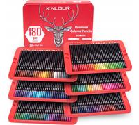KALOUR 180 Crayons de couleur Soft Core – Mine onctueuse, crayons de couleur pour artistes professionnels