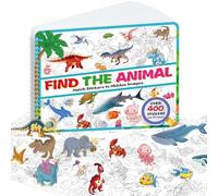 Kalysky Trouver des animaux Livre Autocollant enfants, Gommettes Enfants | 400+ Gommettes Enfants 2 3 4 ans, Stickers Book avec Coloriage Amusante, Jouets éducatifs Cadeau activite pour Garcon Fille