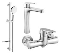 Kama DF05 SET mitigeur lavabo + mitigeur douche avec accessoires , chrome (72514DF05-00)