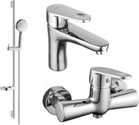 Kama DS75 SET mitigeur lavabo + mitigeur douche avec accessoires , chrome (72504DS75-00)