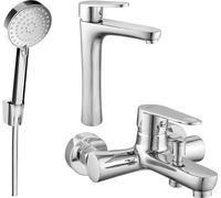 Kama R75 Mélangeur lavabo et baignoire avec accessoires, chrome (72513R75-00)