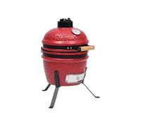 Kamado barbecue 2-in-1 56 cm keramiek rood316095