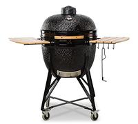 Kamado Bono Grande Limited barbecue céramique XXL Ø 64 cm, noir | Fumoir et four à charbon - 6 ustensiles de cuisson inclus