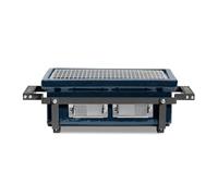 Kamado Bono HIBACHI EVO grill de table Bleu Marine, rectangulaire | Barbecue à charbon compact 40 x 22 cm, style japonais, pour l’extérieur