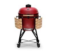 Kamado Bono Limited barbecue céramique XXL Ø 64 cm, rouge | Fumoir et four à charbon - 6 ustensiles de cuisson inclus