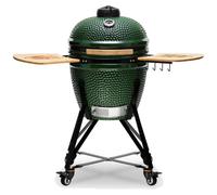 Kamado Bono Zalgiris 55 cm barbecue céramique, vert Zalgiris | Grille de 47 cm, système de cuisson à deux zones - modèle exclusif aux couleurs du club de basket