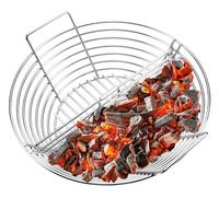 Kamado Classic Joe Panier à charbon de bois de rechange pour barbecue Big Green Egg Grill, grand support en acier inoxydable avec séparateur. Accessoires de fumage pour barbecues de 45,7 cm