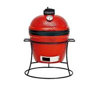 Kamado Joe Joe Jr 13.5-inch Gril à charbon de bois céramique portable avec support de gril, grille de cuisson en acier inoxydable, déflecteurs de chaleur et outil pour les cendres en rouge