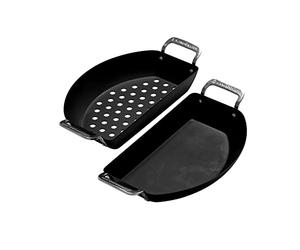 Kamado Joe Karbon KJ15124822 Ensemble de poêles Demi-Lune en Acier Noir