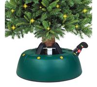 Kamai Support de Sapin de Noël Stable pour Arbres Jusqu’à 2,5 m, avec pédale et système à câble Unique, réservoir d’Eau, Support sécurisé pour Sapin Naturel, Vert (Mat)