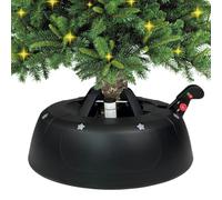 Kamai Support pour Sapin Naturel Jusqu’à 3 m, avec pédale et système à câble, réservoir d’Eau 3 L, Design Anthracite Mat