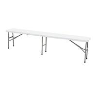 KAMBERG Banc Pliable 180 cm - 180 x 28 x 43,5 cm - Banc Pliant 180 cm | Poignée de Transport