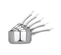 Kamberg - Batterie 5 Casseroles inox 12 / 14 / 16 / 18 / 20 cm - Acier Inoxydable Haute Qualité - Poignée anti chaleur Inox - Tous Feux dont Induction - 0008075, 40 x 21 x 28 cm