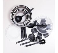 Kamberg - Batterie de Cuisine 22 pcs - Induction - Made in France - Sans PFOA/PFAS - Avec 2 couvercles Pyrex® Ø20-28 cm
