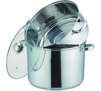 Kamberg - Couscoussier / Cuit Vapeur / Faitout 3en1 - 6 Litres - Acier Inoxydable Haute Qualité - Tous feux dont induction