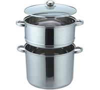 Kamberg - Couscoussier / Cuit Vapeur / Faitout 3en1 - 8 Litres - Acier Inoxydable Haute Qualité - Tous feux dont induction
