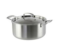 KAMBERG - Faitout Marmite Ø20 cm en Acier Inoxydable 18/10 Triply - Sans PFAS - Couvercle inclus - Tous feux dont induction et four - 0008274, Gris