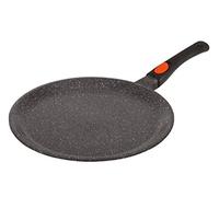 Kamberg - Poêle à crêpe / Crêpière 32 cm - Manche Amovible - Fonte d'Aluminium - Revêtement Type Pierre - Tous Feux dont Induction - Sans PFOA - 0008052, Noir
