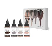 KAMENSKAYA Lot de 4 encres acryliques pour artistes - Combinaison de couleurs #4-30 ml chacune