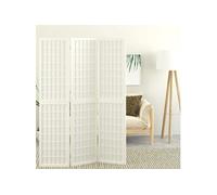 Kamerscherm inklapbaar 3 panelen Japanse stijl 120x170 cm wit352087