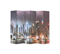 Kamerscherm inklapbaar New York bij nacht 228x170 cm245864