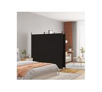 vidaXL Cloison de séparation 2 panneaux 348x180 cm pliable tissu noir 350277